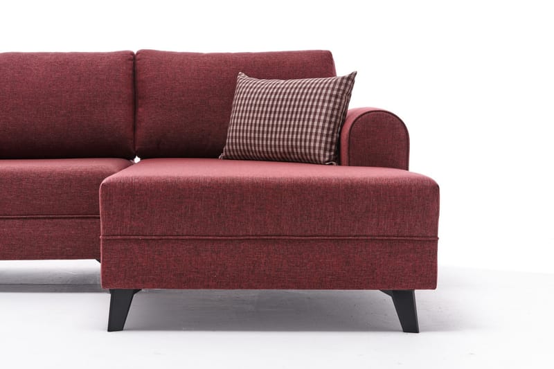 Belena U-sofa med Chaiselong Venstre - Rød/Sort - Møbler - Sofaer - U Sofa