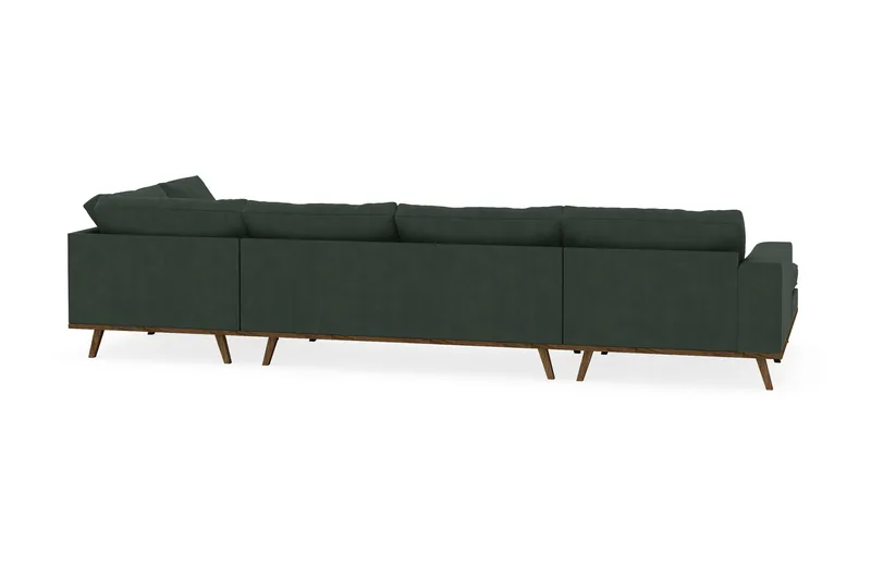 Copenhagen 5-personers Højrevendt U-formet Sofa med Divan og Chaiselong i Manchester - Mørkegrøn - Møbler - Sofaer - U Sofa