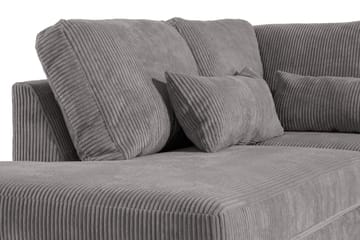 Copenhagen 5-personers Venstrevendt U-formet Sofa med Divan og Chaiselong i Manchester - Mørkegrå - Møbler - Sofaer - U Sofa