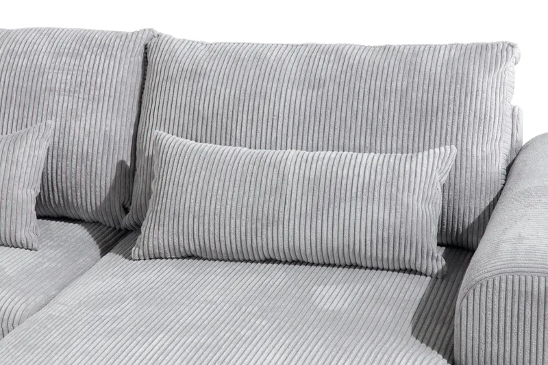 Copenhagen 5-personers Venstrevendt U-formet Sofa med Divan og Chaiselong i Manchester - Lysegrå - Møbler - Sofaer - U Sofa