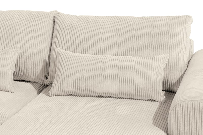 Copenhagen 5-personers Højrevendt U-formet Sofa med Divan og Chaiselong i Manchester - Beige - Møbler - Sofaer - U Sofa
