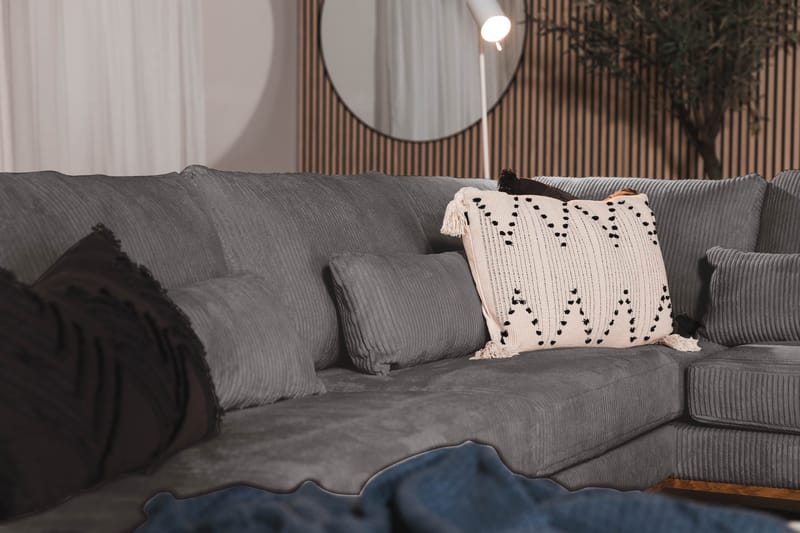 Copenhagen 5-personers Højrevendt U-formet Sofa med Divan og Chaiselong i Manchester - Mørkegrå - Møbler - Sofaer - U Sofa