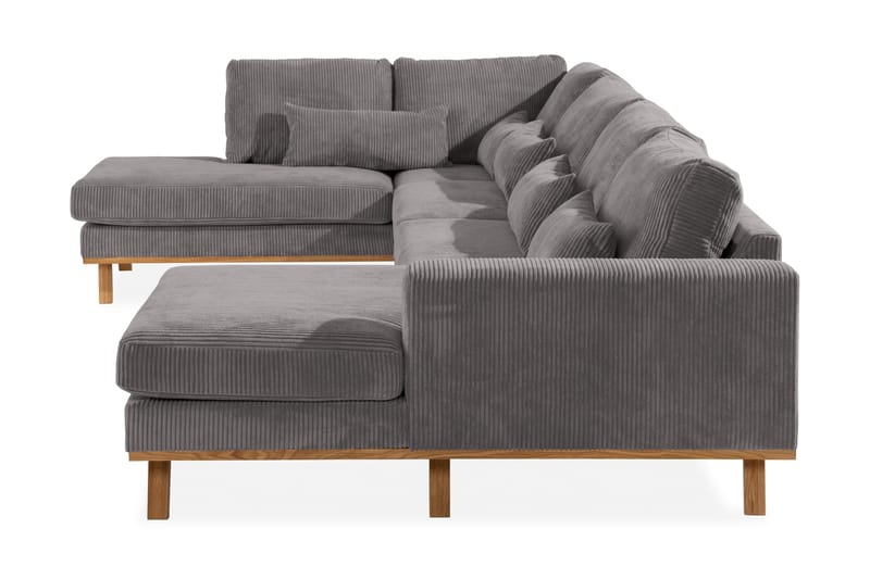 Copenhagen 5-personers Venstrevendt U-formet Sofa med Divan og Chaiselong i Manchester - Mørkegrå - Møbler - Sofaer - U Sofa