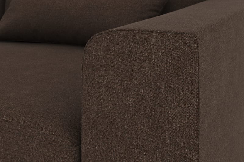Copenhagen 5-personers Venstrevendt U-formet Sofa med Divan og Chaiselong i Stof - Brun - Møbler - Sofaer - U Sofa