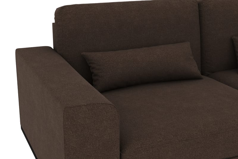 Copenhagen 5-personers Højrevendt U-formet Sofa med Divan og Chaiselong i Stof - Brun - Møbler - Sofaer - U Sofa