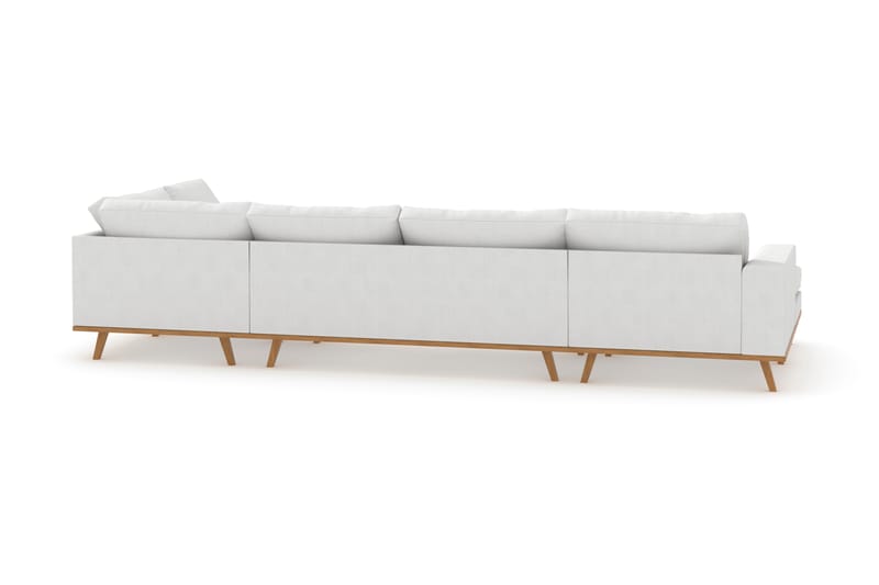 Copenhagen 5-personers Højrevendt U-formet Sofa med Divan og Chaiselong i Stof - Hvid - Møbler - Sofaer - U Sofa