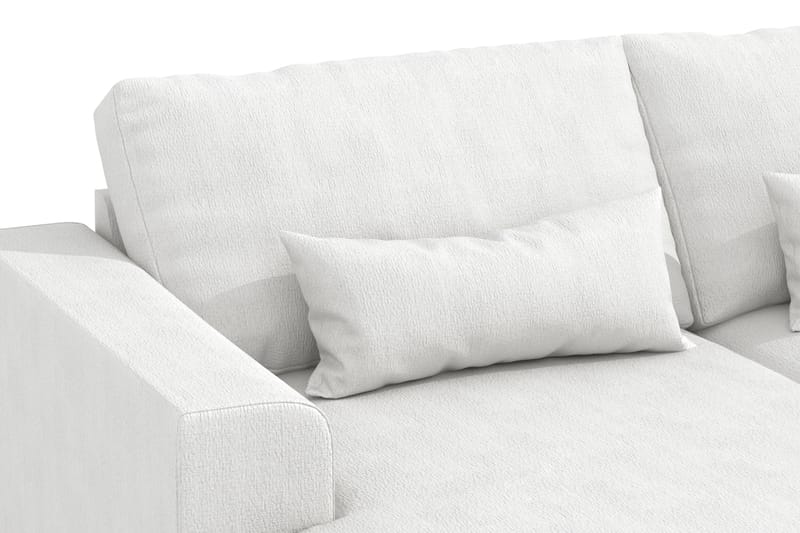 Copenhagen 5-personers Højrevendt U-formet Sofa med Divan og Chaiselong i Stof - Hvid - Møbler - Sofaer - U Sofa