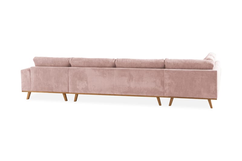 Copenhagen 5-personers Venstrevendt U-formet Sofa med Divan og Chaiselong i Manchester - Rosa - Møbler - Sofaer - U Sofa