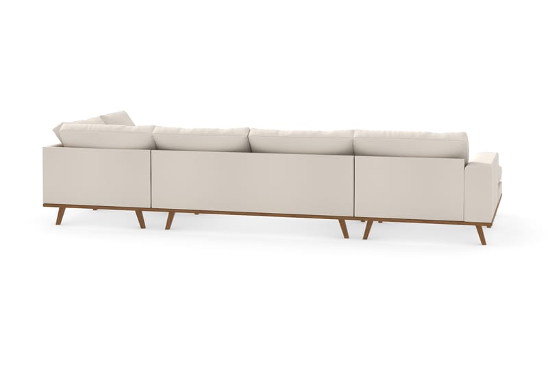Copenhagen 5-personers Højrevendt U-formet Sofa med Divan og Chaiselong i Stof - Beige - Møbler - Sofaer - U Sofa