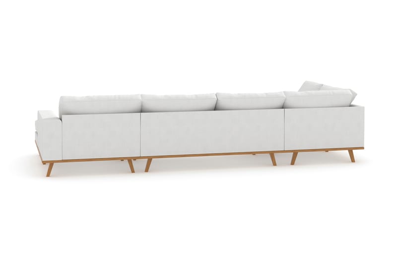 Copenhagen 5-personers Venstrevendt U-formet Sofa med Divan og Chaiselong i Stof - Hvid - Møbler - Sofaer - U Sofa