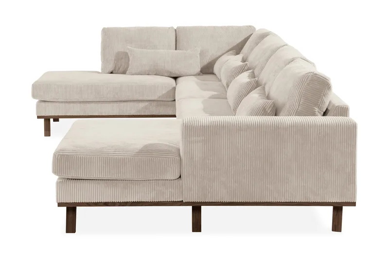 Copenhagen 5-personers Venstrevendt U-formet Sofa med Divan og Chaiselong i Manchester - Beige - Møbler - Sofaer - U Sofa