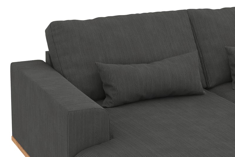 Copenhagen 5-personers Højrevendt U-formet Sofa med Divan og Chaiselong i Manchester - Mørkegrå - Møbler - Sofaer - U Sofa