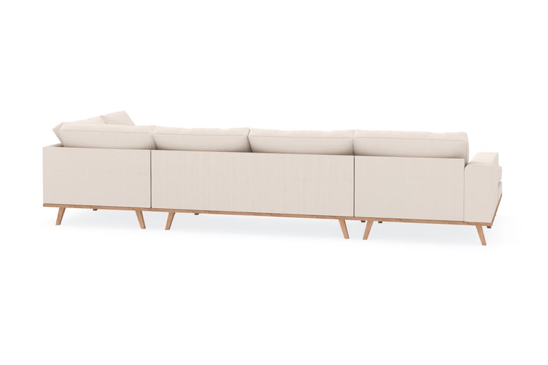 Copenhagen 5-personers Højrevendt U-formet Sofa med Divan og Chaiselong i Manchester - Beige - Møbler - Sofaer - U Sofa