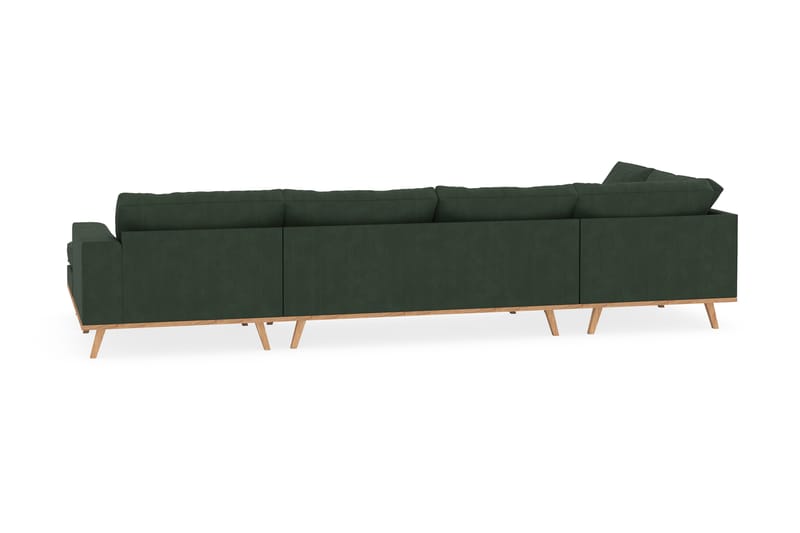Copenhagen 5-personers Venstrevendt U-formet Sofa med Divan og Chaiselong i Manchester - Mørkegrøn - Møbler - Sofaer - U Sofa