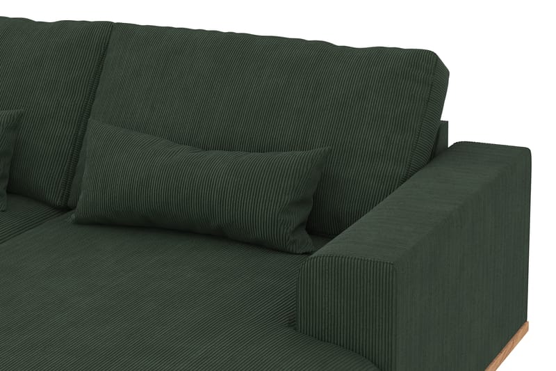 Copenhagen 5-personers Venstrevendt U-formet Sofa med Divan og Chaiselong i Manchester - Mørkegrøn - Møbler - Sofaer - U Sofa