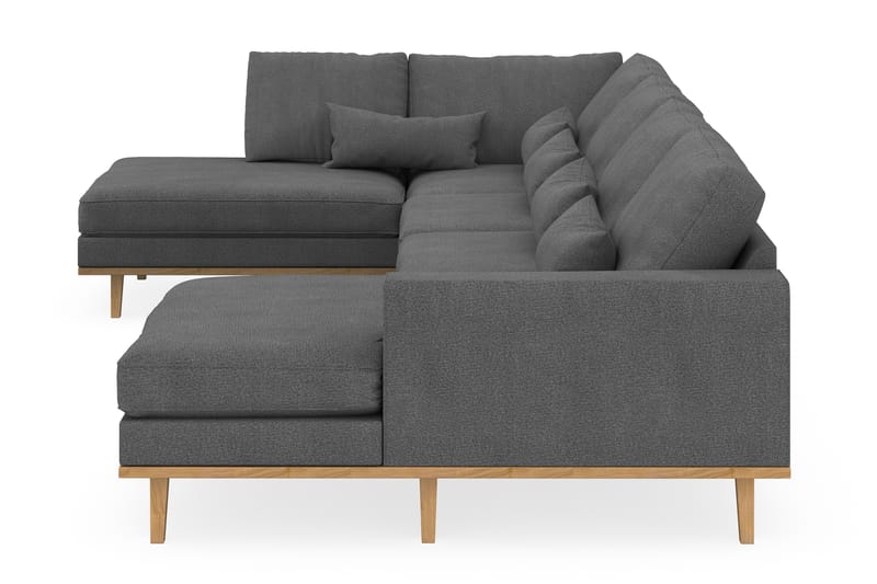 Copenhagen 5-personers Venstrevendt U-formet Sofa med Divan og Chaiselong i Stof - Mørkegrå - Møbler - Sofaer - U Sofa