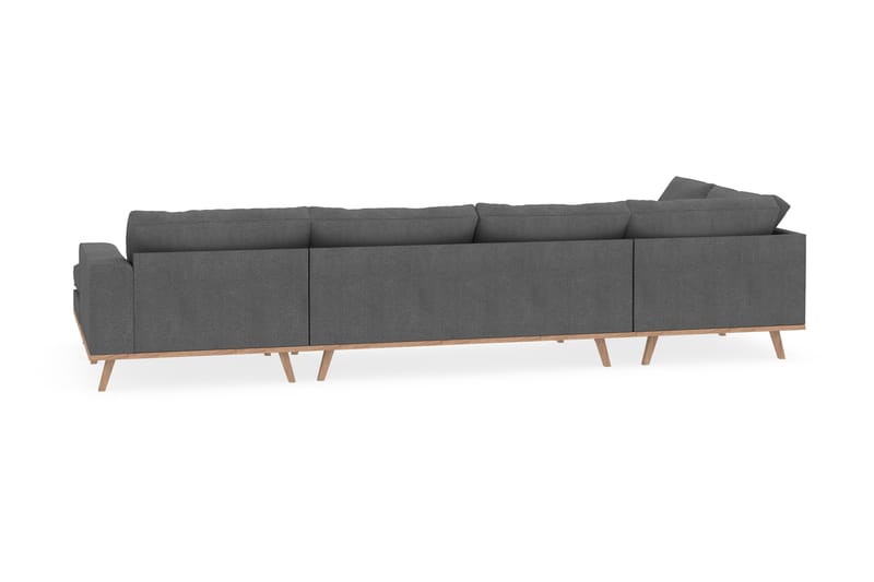 Copenhagen 5-personers Venstrevendt U-formet Sofa med Divan og Chaiselong i Stof - Mørkegrå - Møbler - Sofaer - U Sofa