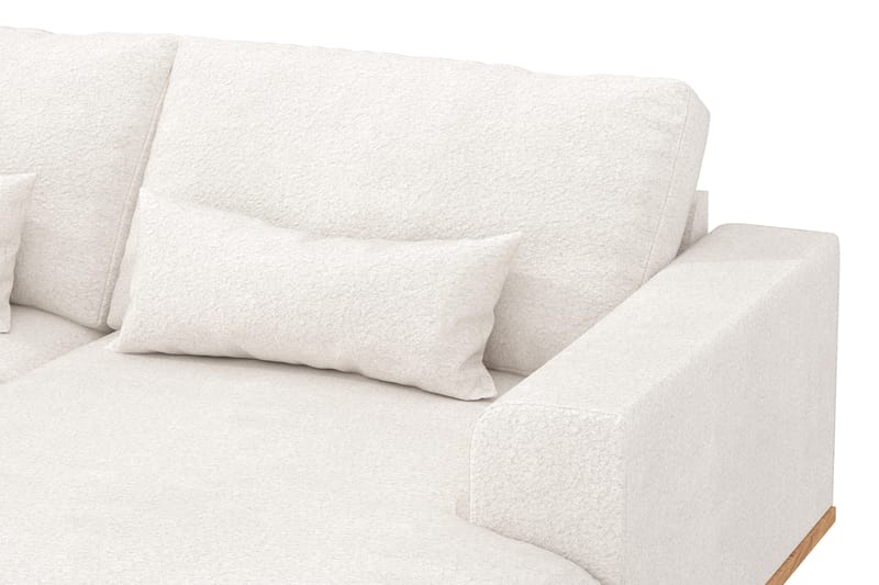 Copenhagen 5-personers Venstrevendt U-formet Sofa med Divan og Chaiselong i Bouclé - Hvid - Møbler - Sofaer - U Sofa