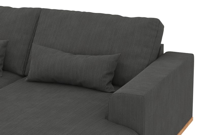 Copenhagen 5-personers Venstrevendt U-formet Sofa med Divan og Chaiselong i Manchester - Mørkegrå - Møbler - Sofaer - U Sofa