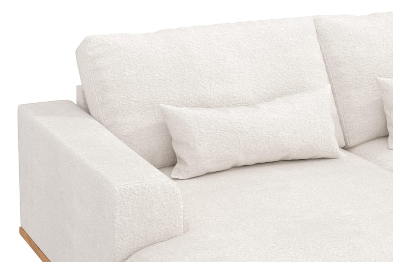 Copenhagen 5-personers Højrevendt U-formet Sofa med Divan og Chaiselong i Bouclé - Hvid - Møbler - Sofaer - U Sofa