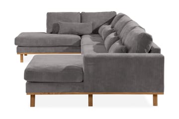 Copenhagen 5-personers Venstrevendt U-formet Sofa med Divan og Chaiselong i Manchester - Mørkegrå - Møbler - Sofaer - U Sofa