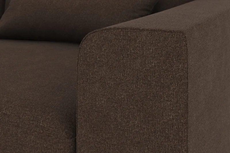 Copenhagen 5-personers Venstrevendt U-formet Sofa med Divan og Chaiselong i Stof - Brun - Møbler - Sofaer - U Sofa