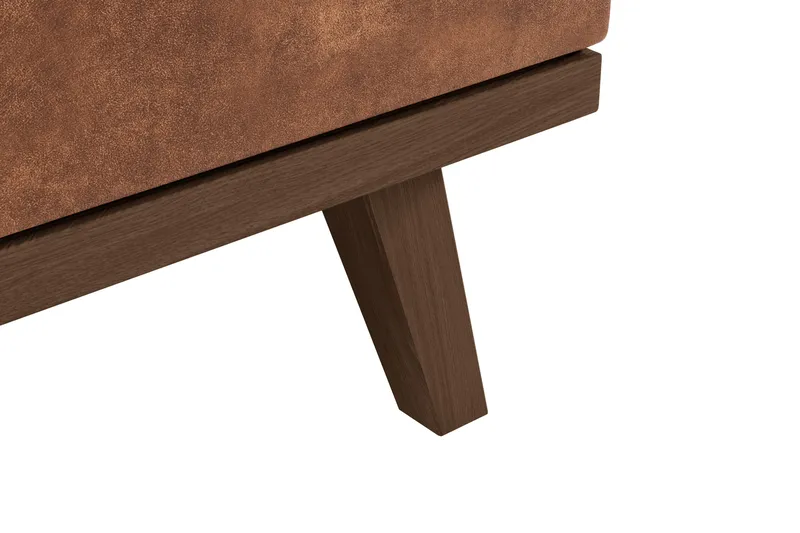 Copenhagen 5-personers Højrevendt U-formet Sofa med Divan og Chaiselong i Kunstlæder - Brun - Møbler - Sofaer - U Sofa