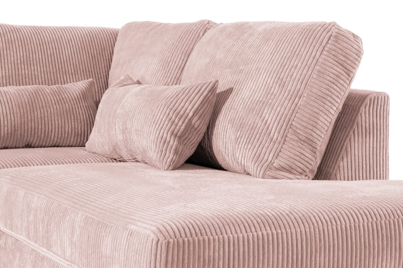 Copenhagen 5-personers Højrevendt U-formet Sofa med Divan og Chaiselong i Manchester - Rosa - Møbler - Sofaer - U Sofa