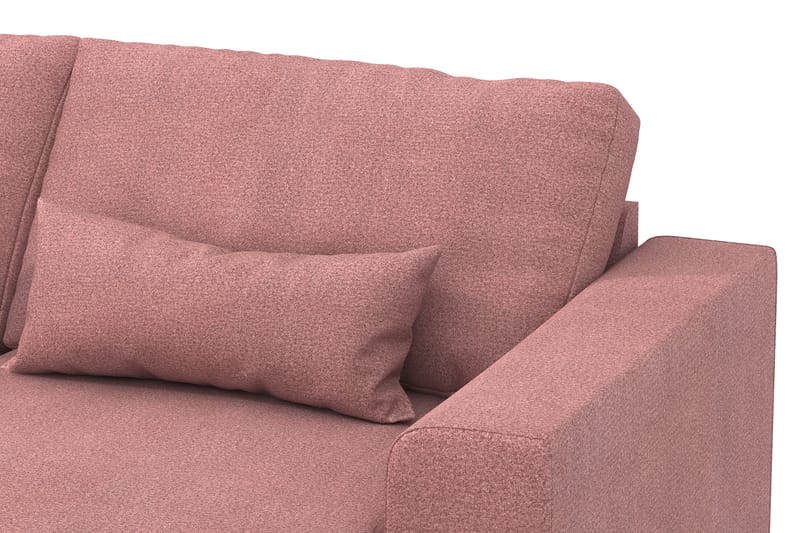 Copenhagen 5-personers Venstrevendt U-formet Sofa med Divan og Chaiselong i Stof - Rosa - Møbler - Sofaer - U Sofa