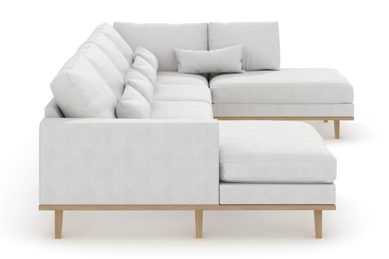 Copenhagen 5-personers Højrevendt U-formet Sofa med Divan og Chaiselong i Stof - Hvid - Møbler - Sofaer - U Sofa