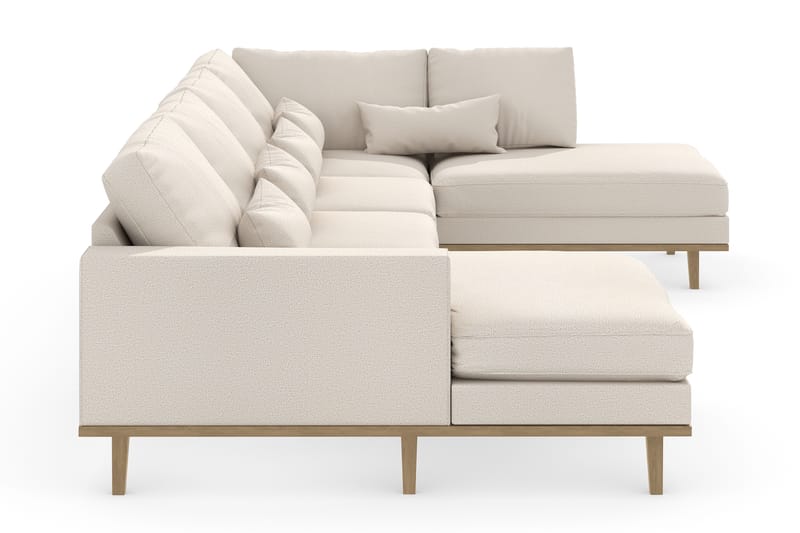 Copenhagen 5-personers Højrevendt U-formet Sofa med Divan og Chaiselong i Stof - Beige - Møbler - Sofaer - U Sofa