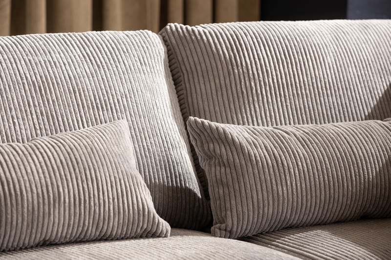Copenhagen 5-personers Venstrevendt U-formet Sofa med Divan og Chaiselong i Manchester - Lysegrå - Møbler - Sofaer - U Sofa