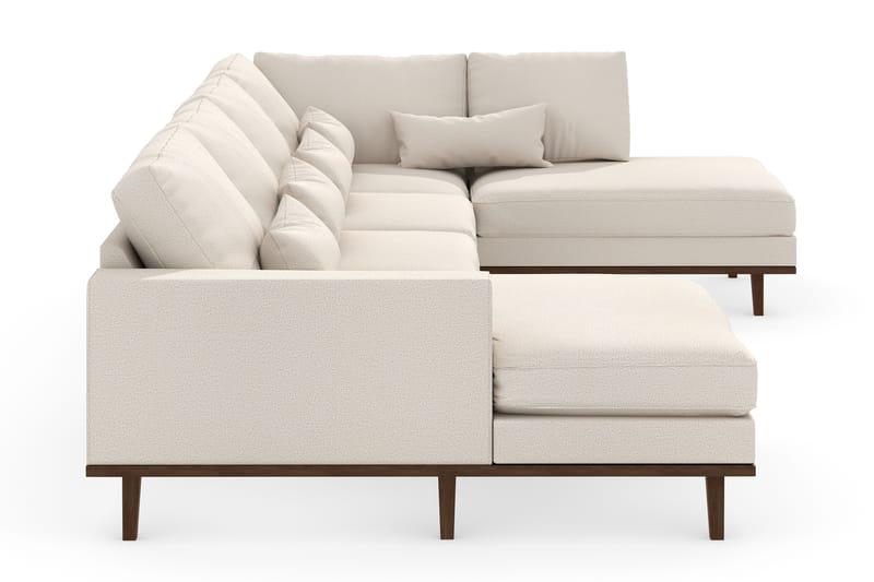 Copenhagen 5-personers Højrevendt U-formet Sofa med Divan og Chaiselong i Stof - Beige - Møbler - Sofaer - U Sofa