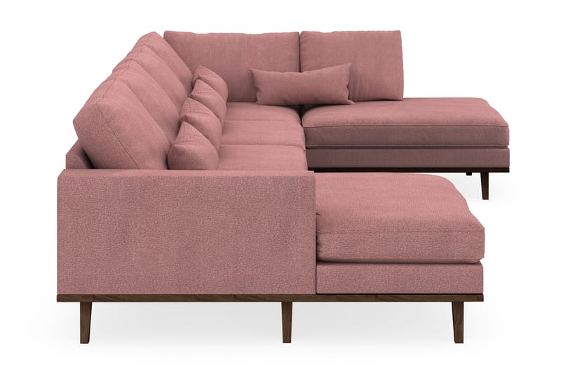 Copenhagen 5-personers Højrevendt U-formet Sofa med Divan og Chaiselong i Stof - Rosa - Møbler - Sofaer - U Sofa