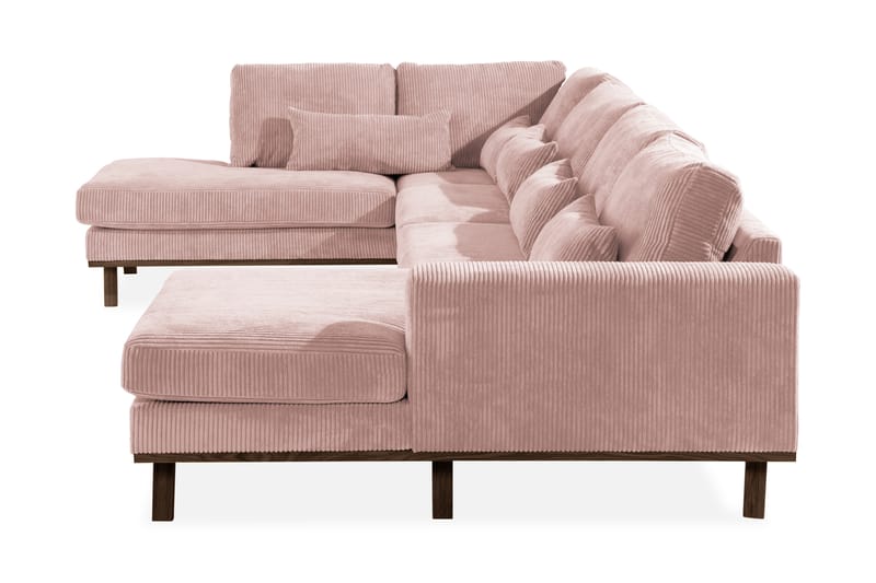 Copenhagen 5-personers Venstrevendt U-formet Sofa med Divan og Chaiselong i Manchester - Rosa - Møbler - Sofaer - U Sofa