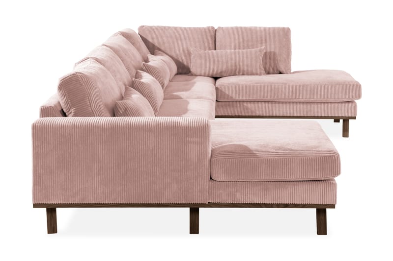 Copenhagen 5-personers Højrevendt U-formet Sofa med Divan og Chaiselong i Manchester - Rosa - Møbler - Sofaer - U Sofa