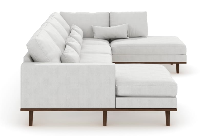 Copenhagen 5-personers Højrevendt U-formet Sofa med Divan og Chaiselong i Stof - Hvid - Møbler - Sofaer - U Sofa