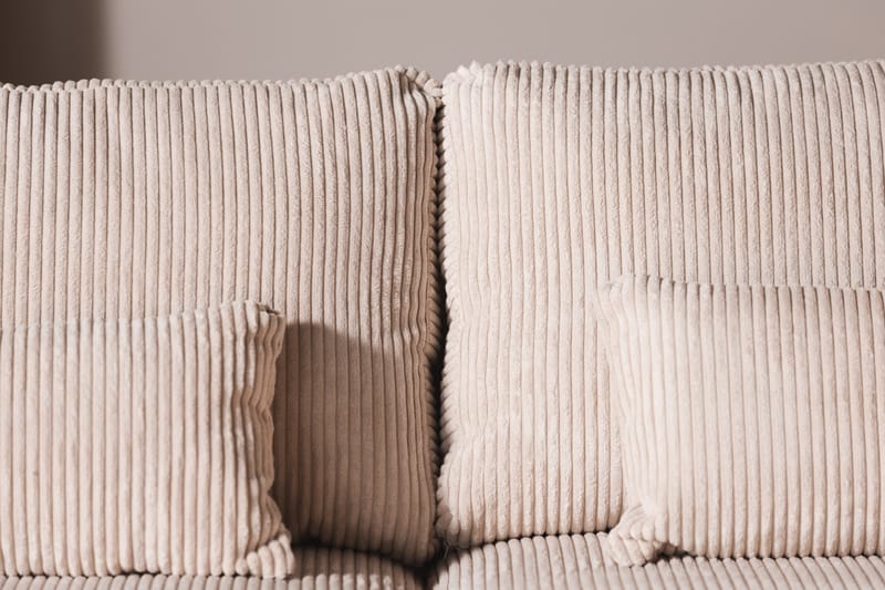 Copenhagen 5-personers Højrevendt U-formet Sofa med Divan og Chaiselong i Manchester - Beige - Møbler - Sofaer - U Sofa