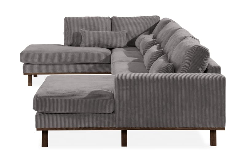 Copenhagen 5-personers Venstrevendt U-formet Sofa med Divan og Chaiselong i Manchester - Mørkegrå - Møbler - Sofaer - U Sofa