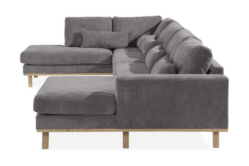 Copenhagen 5-personers Venstrevendt U-formet Sofa med Divan og Chaiselong i Manchester - Mørkegrå - Møbler - Sofaer - U Sofa