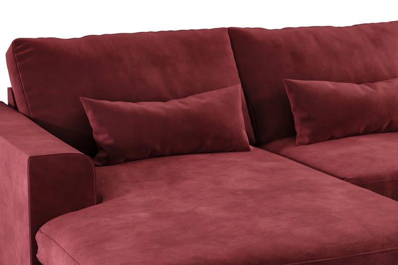 Copenhagen 5-personers Højrevendt U-formet Sofa med Divan og Chaiselong i Fløjl - Lilla - Møbler - Sofaer - U Sofa