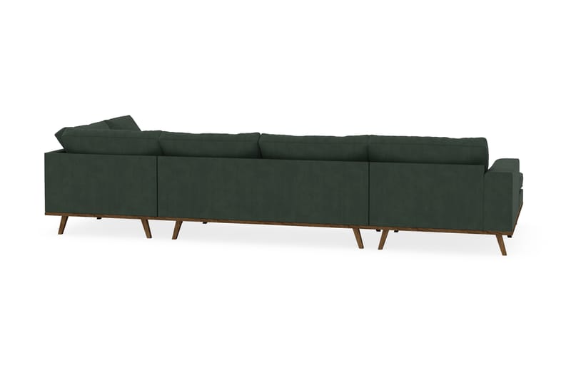 Copenhagen 5-personers Højrevendt U-formet Sofa med Divan og Chaiselong i Manchester - Mørkegrøn - Møbler - Sofaer - U Sofa