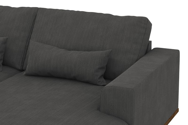 Copenhagen 5-personers Venstrevendt U-formet Sofa med Divan og Chaiselong i Manchester - Mørkegrå - Møbler - Sofaer - U Sofa