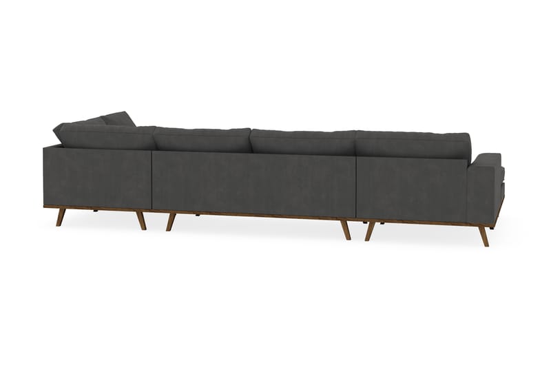 Copenhagen 5-personers Højrevendt U-formet Sofa med Divan og Chaiselong i Manchester - Mørkegrå - Møbler - Sofaer - U Sofa
