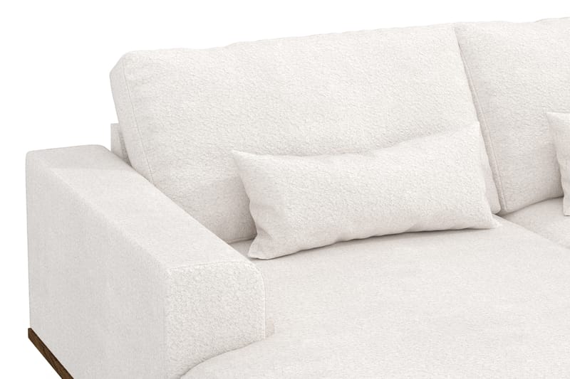 Copenhagen 5-personers Højrevendt U-formet Sofa med Divan og Chaiselong i Bouclé - Hvid - Møbler - Sofaer - U Sofa