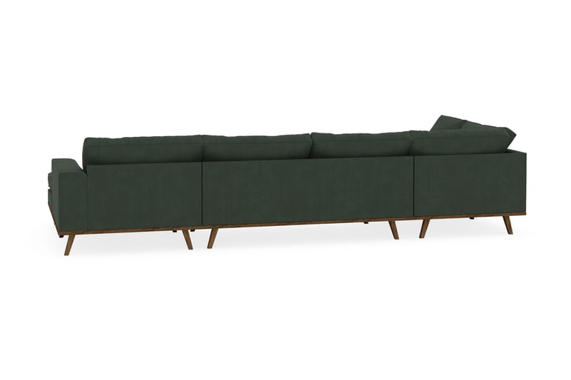 Copenhagen 5-personers Venstrevendt U-formet Sofa med Divan og Chaiselong i Manchester - Mørkegrøn - Møbler - Sofaer - U Sofa