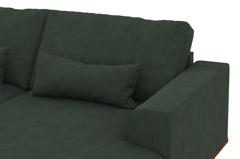 Copenhagen 5-personers Venstrevendt U-formet Sofa med Divan og Chaiselong i Manchester - Mørkegrøn - Møbler - Sofaer - U Sofa