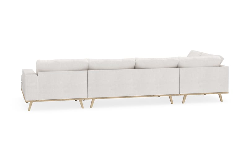Copenhagen 5-personers Venstrevendt U-formet Sofa med Divan og Chaiselong i Bouclé - Hvid - Møbler - Sofaer - U Sofa