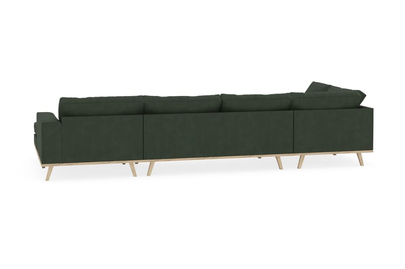 Copenhagen 5-personers Venstrevendt U-formet Sofa med Divan og Chaiselong i Manchester - Mørkegrøn - Møbler - Sofaer - U Sofa