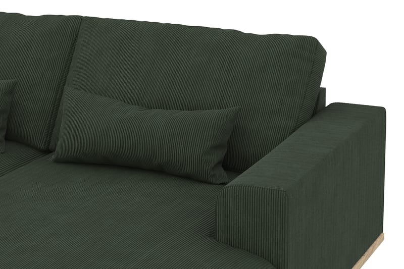 Copenhagen 5-personers Venstrevendt U-formet Sofa med Divan og Chaiselong i Manchester - Mørkegrøn - Møbler - Sofaer - U Sofa